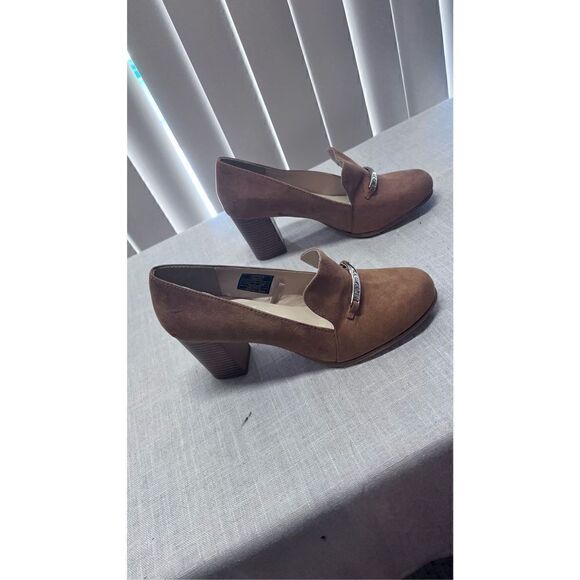 JONES Women's Signature Cypra Loafer Stacked Heel Sandals Brown Size 8.5M - Picture 5 of 13